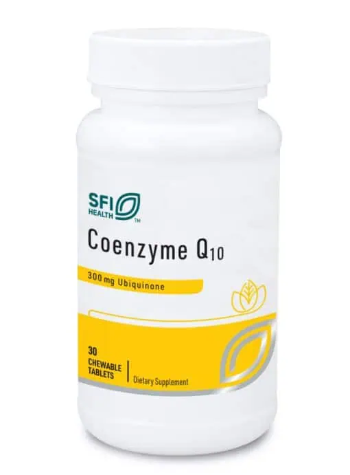 SFI Health Coenzyme Q10 - 300 mg chewable CoQ10 supplement for heart health and cellular energy.