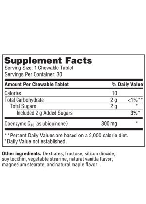 SFI Health Coenzyme Q10 - 300 mg chewable CoQ10 supplement for heart health and cellular energy.