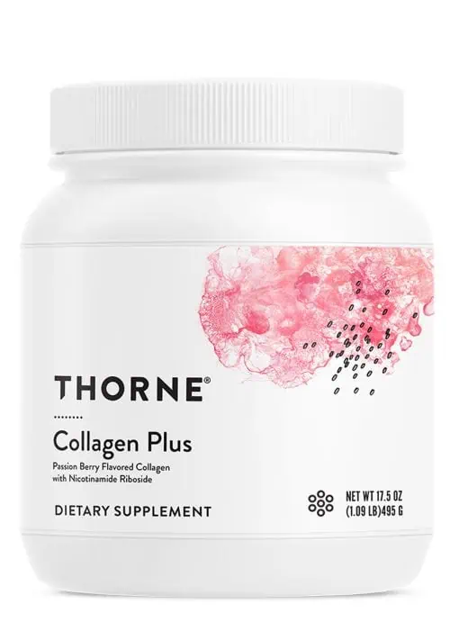Thorne Collagen Plus - A collagen powder with ceramides, NR, and antioxidants for skin, hair, and nail health.