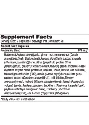 Colon Cleanse - A synergistic blend of botanicals and enzymes for gentle colon detoxification and regularity.