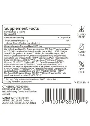 Complete Enzymes - Chewable Supports the digestive process and gut microbiome
