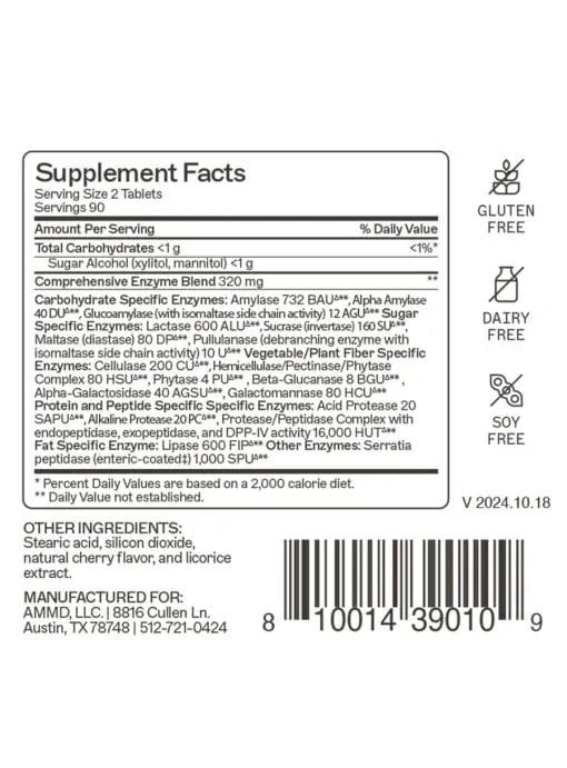 Complete Enzymes - Chewable Supports the digestive process and gut microbiome