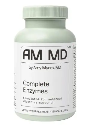 Complete Enzymes Broad-spectrum enzyme blend that helps break down gluten, proteins, carbs, sugars, fats, and more