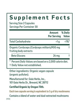 Cordyceps Mushroom - Adaptogenic supplement for energy, endurance, and stamina.