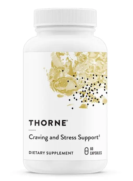 Thorne Craving and Stress Support (Relora® Plus) - A botanical and B-vitamin blend for stress, mood, and cortisol support.
