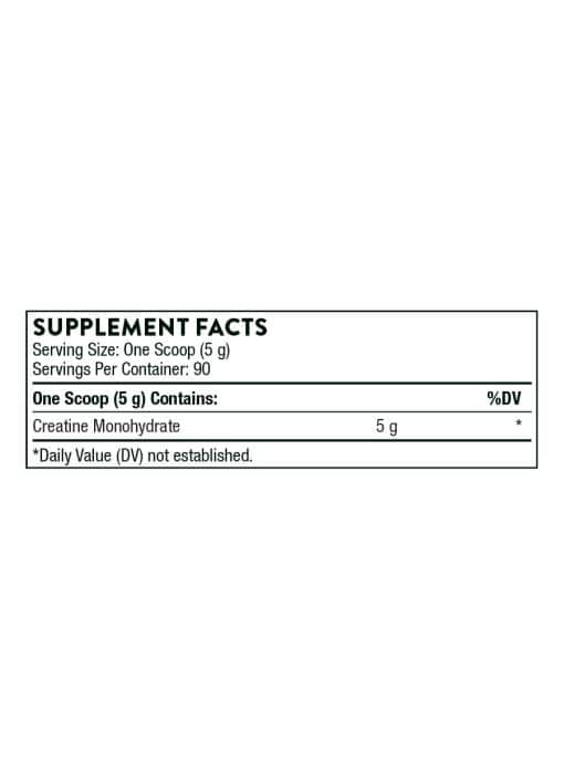 Thorne Creatine powder tub for muscle and cognitive support.