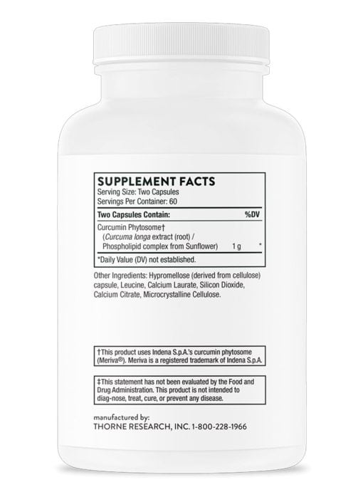 Curcumin Phytosome Well-absorbed curcumin support for joint stiffness, muscle soreness, and a healthy inflammatory response