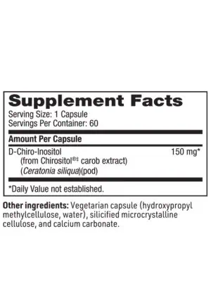 D-Chiro-Inositol - from Chirositol carob extract to support insulin function and glucose metabolism.