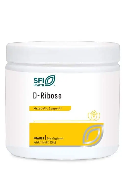 SFI Health D-Ribose Powder - Pure D-ribose for cellular energy, heart, and muscle support.