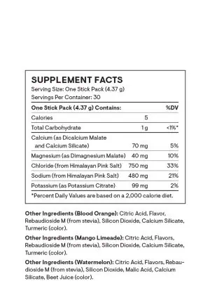 Thorne Daily Electrolytes (30 Stick Variety Pack) - sugar-free electrolyte powder for hydration and muscle recovery.