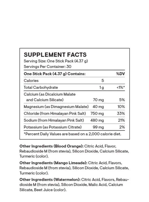 Thorne Daily Electrolytes (30 Stick Variety Pack) - sugar-free electrolyte powder for hydration and muscle recovery.