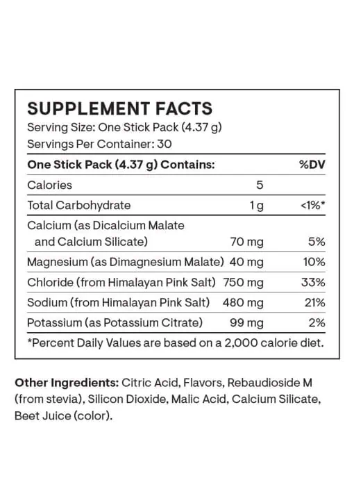 Thorne Daily Electrolytes Watermelon - Sugar-free electrolyte powder for hydration and muscle recovery.