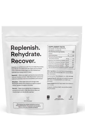 Thorne Daily Electrolytes Watermelon - Sugar-free electrolyte powder for hydration and muscle recovery.