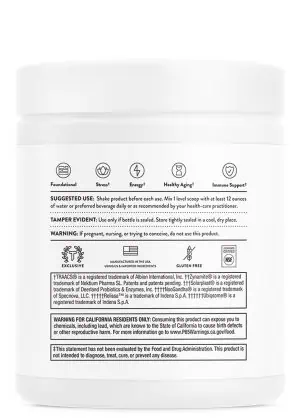 Thorne Daily Greens Plus - A comprehensive greens powder with adaptogens, mushrooms, and antioxidants.