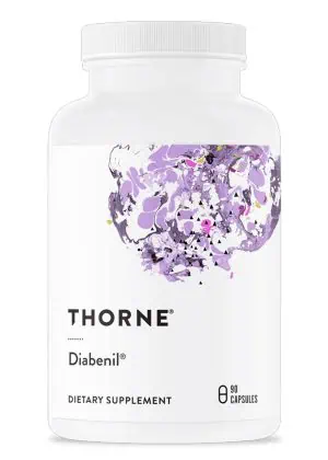 Thorne Diabenil (90 Capsules) - botanical and mineral supplement for healthy metabolism and blood sugar support.