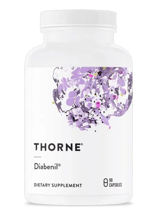 Thorne Diabenil (90 Capsules) - botanical and mineral supplement for healthy metabolism and blood sugar support.