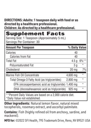 Eicosamax TG Liquid - A concentrated, triglyceride-form omega-3 fish oil with high EPA and DHA.