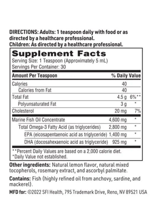 Eicosamax TG Liquid - A concentrated, triglyceride-form omega-3 fish oil with high EPA and DHA.