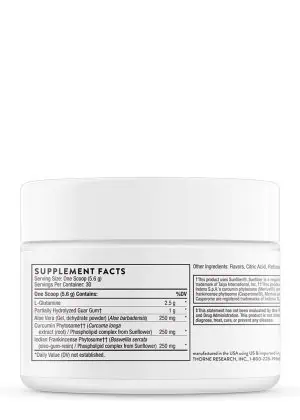 Thorne EnteroMend (5.9 oz Orange-Vanilla) - gut health supplement powder for digestive support.