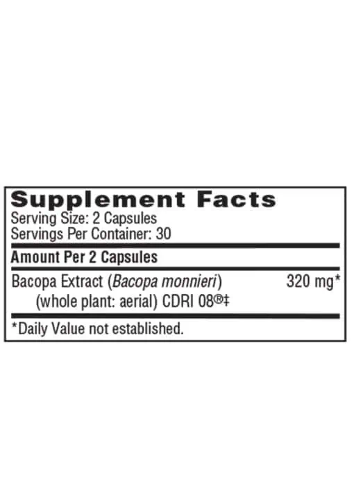 Equazen Acumen - with 320 mg of Bacopa monnieri extract CDRI 08® for cognitive and memory support.