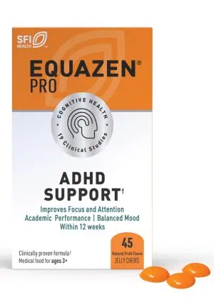 Equazen Pro Jelly Chews - A medical food with a 9:3:1 ratio of EPA, DHA, and GLA to support focus and attention.