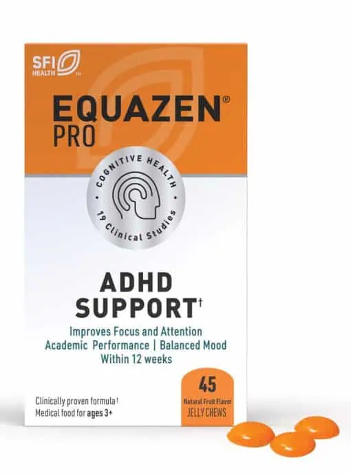 Equazen Pro Jelly Chews - A medical food with a 9:3:1 ratio of EPA, DHA, and GLA to support focus and attention.