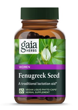 Organic Fenugreek Seed capsules for natural lactation and breast milk production support