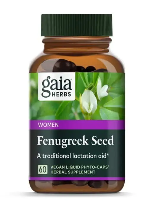 Organic Fenugreek Seed capsules for natural lactation and breast milk production support