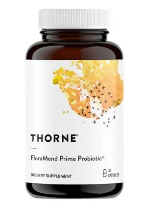 Thorne FloraMend Prime Probiotic (30 Capsules) - shelf-stable probiotic for GI support and metabolism.