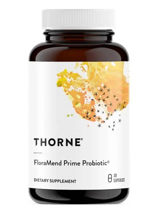 Thorne FloraMend Prime Probiotic (30 Capsules) - shelf-stable probiotic for GI support and metabolism.