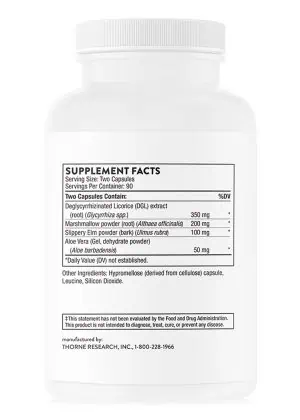 Thorne GI-Encap - An herbal formula with DGL and slippery elm to soothe and support the GI tract.