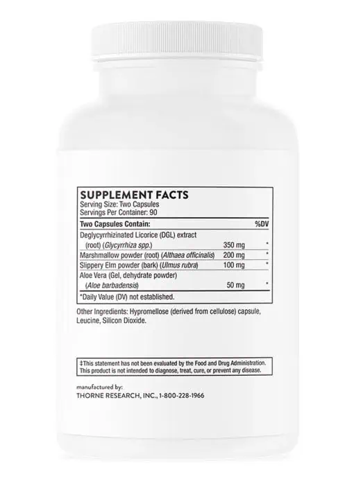 Thorne GI-Encap - An herbal formula with DGL and slippery elm to soothe and support the GI tract.