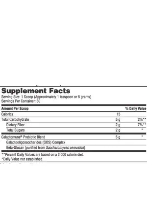 Galactomune Powder - A prebiotic blend with GOS and Beta-Glucan to support a healthy microbiota.