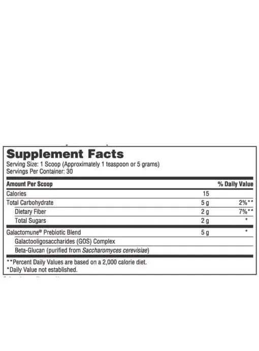 Galactomune Powder - A prebiotic blend with GOS and Beta-Glucan to support a healthy microbiota.