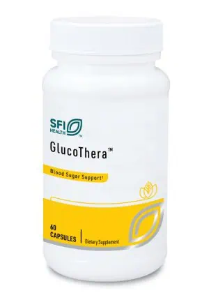 GlucoThera - A comprehensive blend of nutrients and botanicals for healthy glucose metabolism.