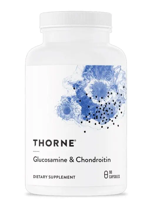 Thorne Glucosamine & Chondroitin (90 Capsules) - Joint support supplement with glucosamine and chondroitin sulfate for cartilage and mobility.