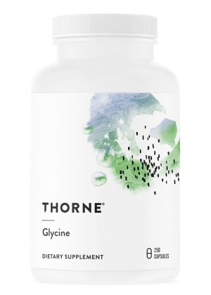 Thorne Glycine (250 Capsules) - 1g amino acid supplement for sleep, stress, and detoxification support.