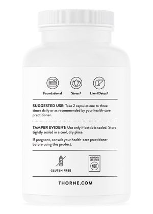 Thorne Glycine (250 Capsules) - 1g amino acid supplement for sleep, stress, and detoxification support.