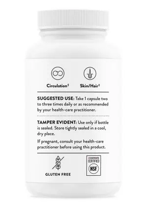 Thorne O.P.C.-100 - A grape seed phytosome supplement for circulation, skin, and antioxidant support.