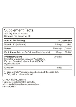 Hair Skin and Nails Supports strong and healthy hair, skin, and nails