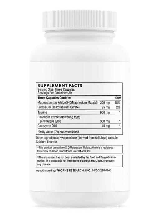 Thorne Q10 Plus - A CoQ10, Magnesium, and Hawthorn formula for cardiovascular and mitochondrial support.
