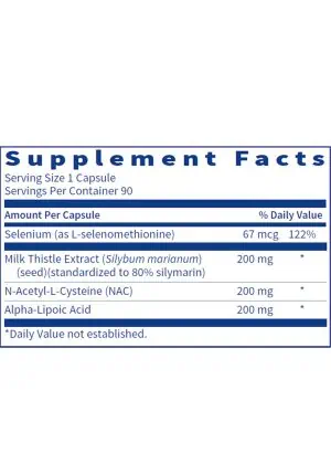 Hepatothera™ Forté - An enhanced liver support formula with Milk Thistle, NAC, and Selenium.