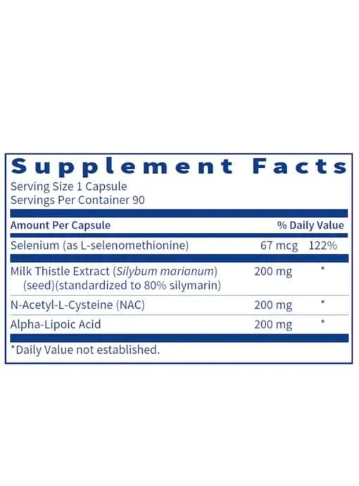 Hepatothera™ Forté - An enhanced liver support formula with Milk Thistle, NAC, and Selenium.