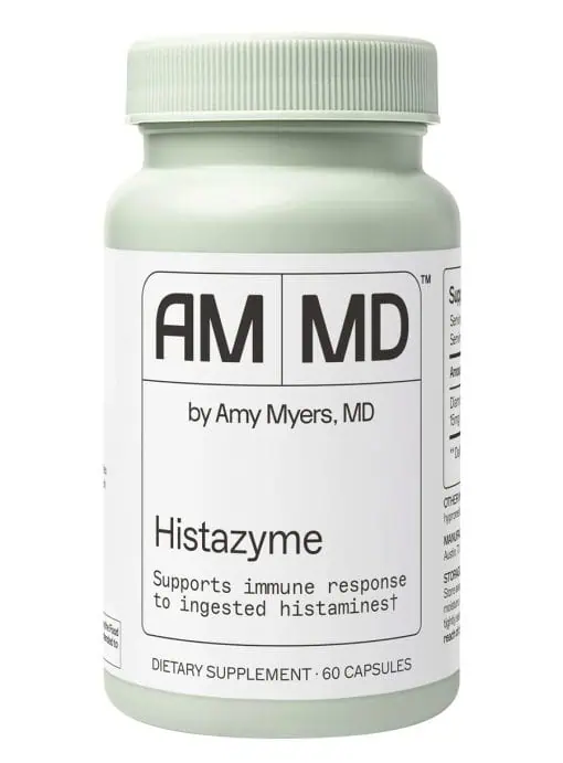 Histazyme A patented enzyme formula that helps break down food-derived histamines in the digestive tract
