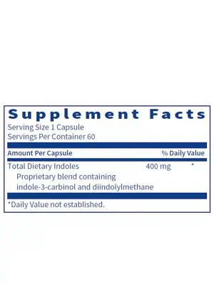 SFI Health Indole Forté - I3C and DIM supplement for healthy estrogen metabolism.