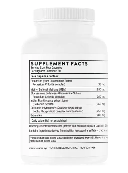 Thorne AR-Encap - A comprehensive joint support formula with glucosamine, boswellia, and curcumin.