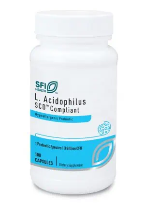 L. Acidophilus - 3 billion CFU probiotic in a SCD™ compliant formula for intestinal health.