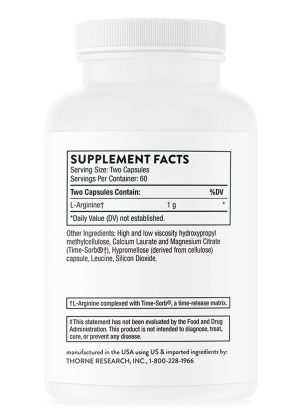 Thorne L-Arginine Sustained Release - A time-release L-arginine supplement for nitric oxide, circulation, and heart health.