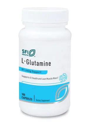 SFI Health L-Glutamine - 500mg free form L-Glutamine for GI health and lean muscle support.