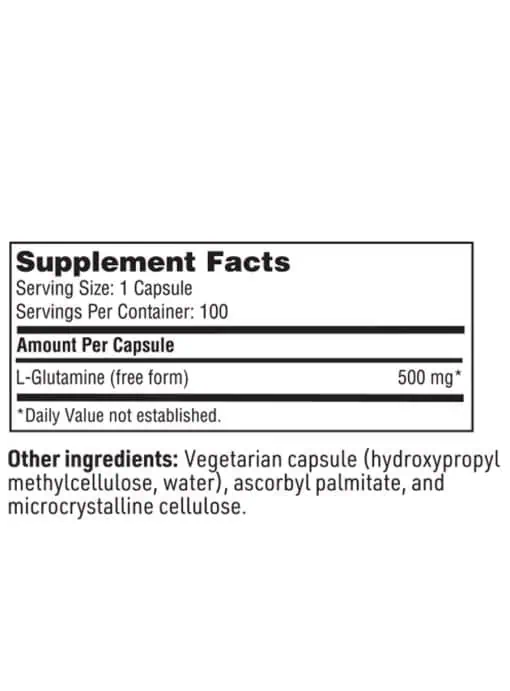 SFI Health L-Glutamine - 500mg free form L-Glutamine for GI health and lean muscle support.